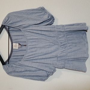 Knox Rose Baby Powder Blue Top